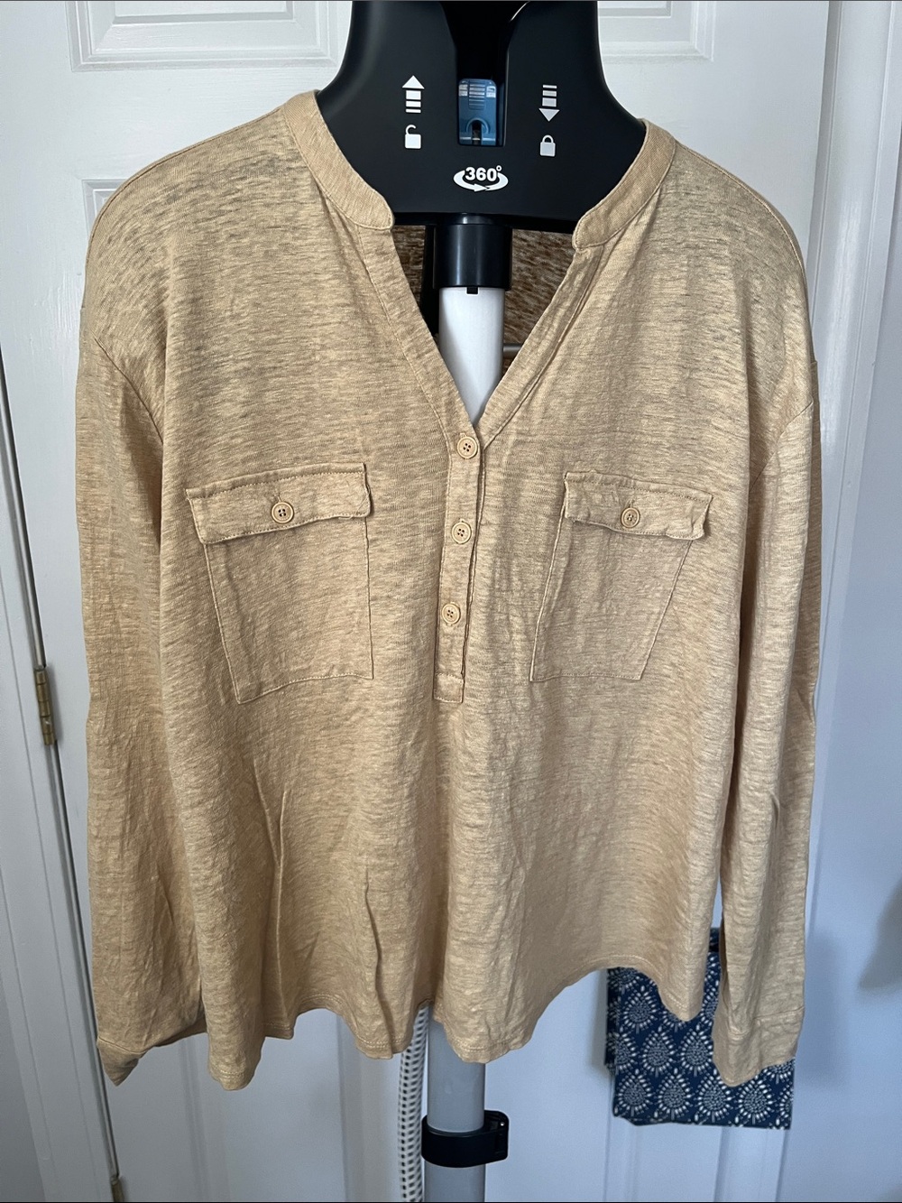 Wrap London Neutral light Yellow Knit Henley